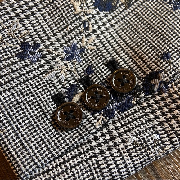 Calvin Klein Floral-Printed Plaid Jacket - Picture 9 of 15